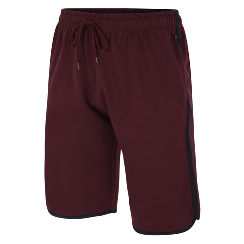 KAM Jersey Gym Shorts Burgundy